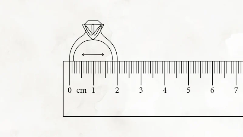 mengukur cincin dengan penggaris