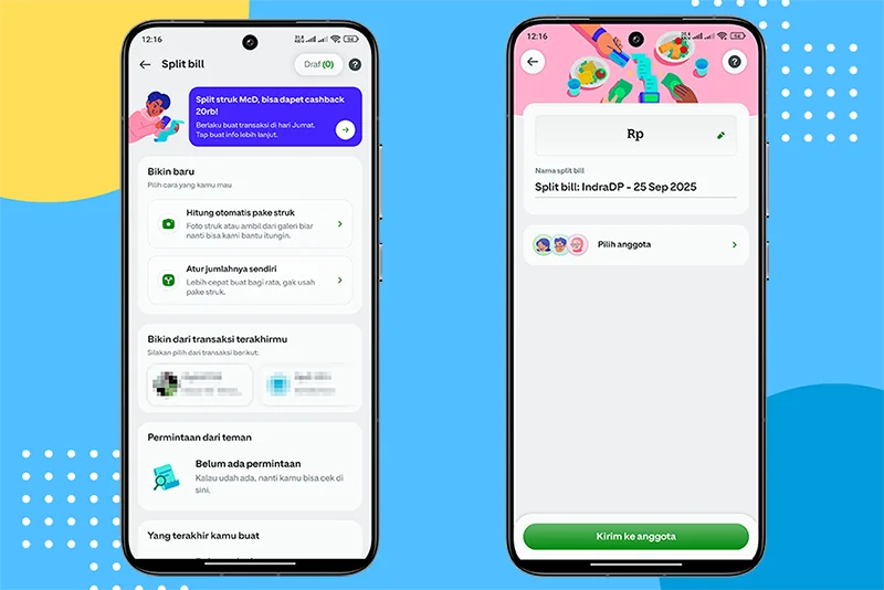 cara split bill gopay