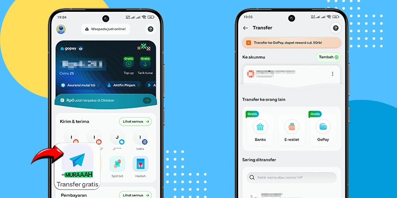 cara transfer gratis GoPay